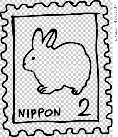 郵票日本字母手繪粗草圖 48419537