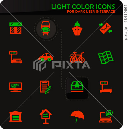 Post service icons set Post service icons set 48419662