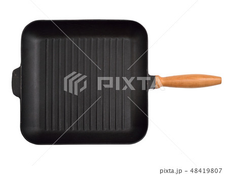 Square frying pan isolated 48419807