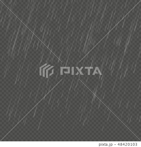 Rain isolated realistic anglewise effect.... - Stock Illustration  [48420103] - PIXTA