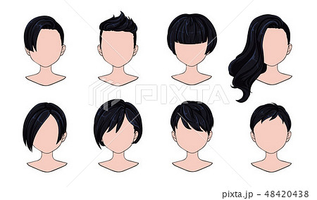 Beautiful hairstyle woman modern fashion 48420438
