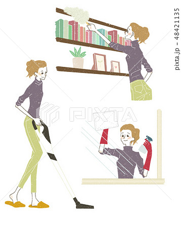 女性-掃除 48421135