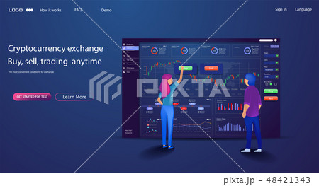 Vector web site trade design template Finance char 48421343