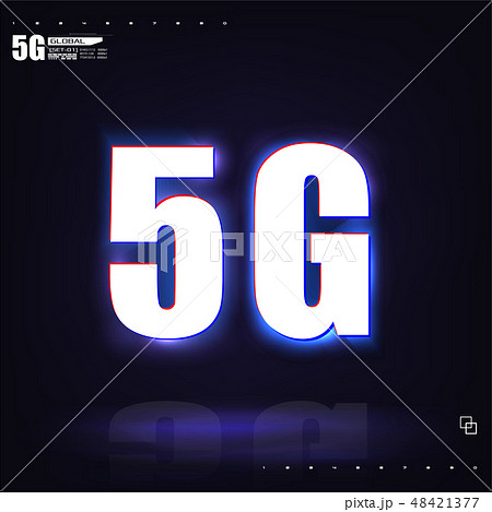 Dark poster 5g networks. Neon-style Dark poster 5g networks. Neon-style 48421377