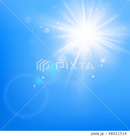 Clear blue sky with sun shine. EPS 10 48421514