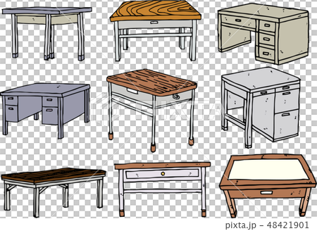 Desk Table Hand Drawing Rough Sketch 48421901