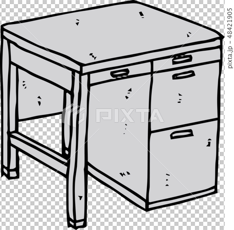 机　テーブル　手描き　ラフスケッチ 48421905