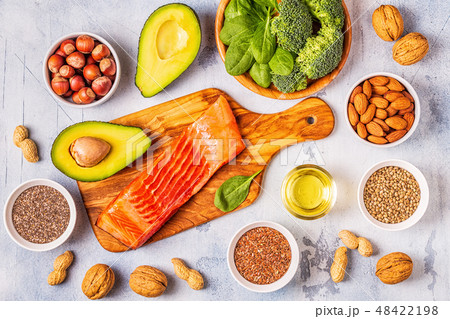 Animal and vegetable sources of omega-3 acids. 48422198