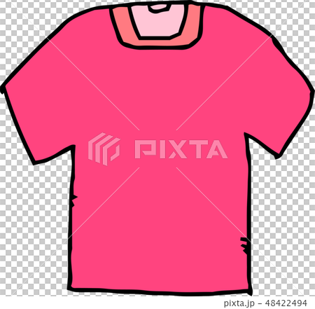 T-shirt solid color rough sketch hand-painted - Stock Illustration ...