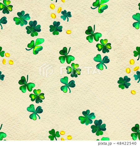 Seamless hand drawn background with St. Patrick's Day symbols Seamless hand drawn background with St. Patrick's Day symbols 48422540
