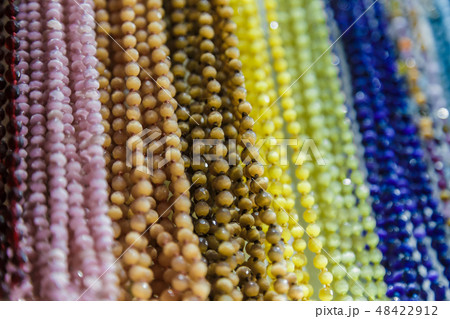 beautiful multicolor beads in necklace form 48422912