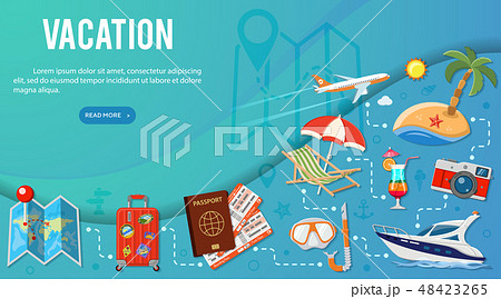 Vacation and Tourism Banner Infographics 48423265