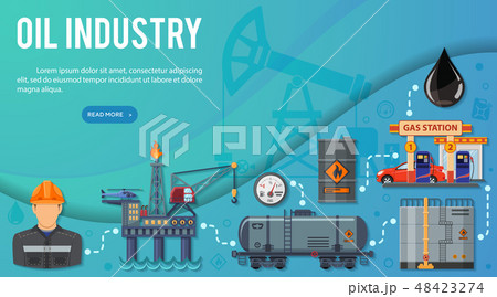 Oil Industry Banner Infographics 48423274