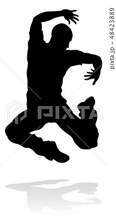 Street Dance Dancer Silhouette Street Dance Dancer Silhouette 48423889
