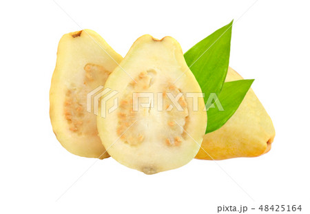 Yellow guava fruit isolated on white background 48425164