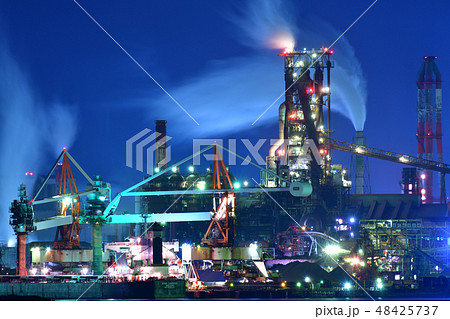 山口県彦島から見る北九州のプラント夜景【福岡県】 48425737