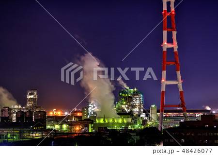 北九州工業地帯のプラント夜景【福岡県】 48426077