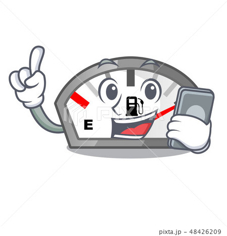 With phone gasoline indicator in the character shape 48426209