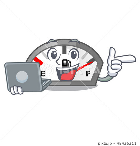 With laptop gasoline indicator in the character shape 48426211