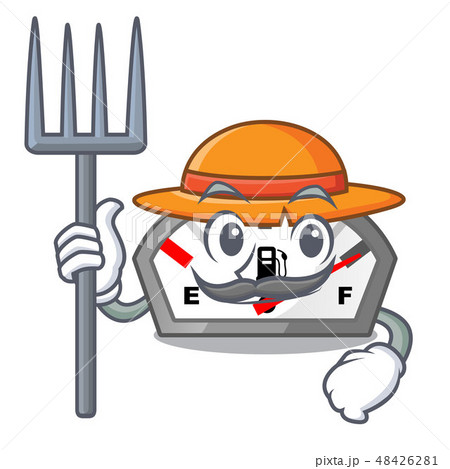Farmer gasoline indicator in the character shape 48426281