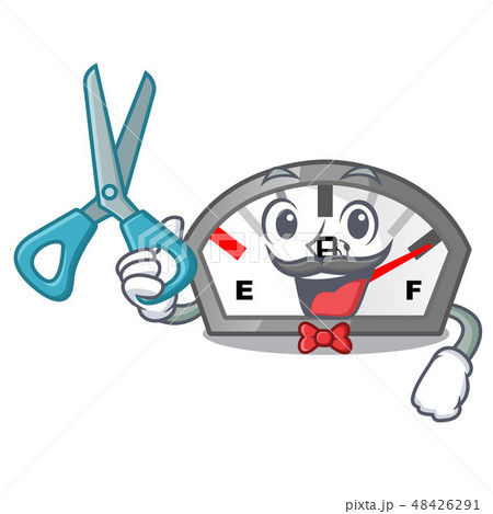 Barber gasoline indicator in the character shape Barber gasoline indicator in the character shape 48426291