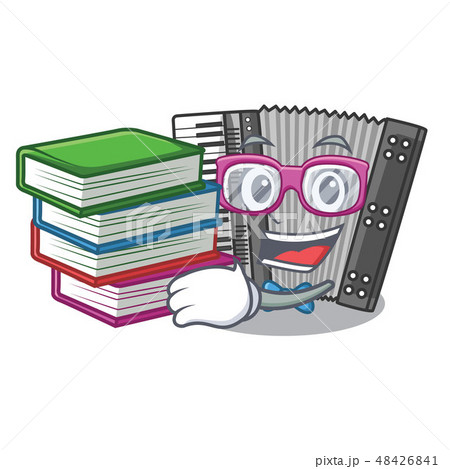 Student with book accordion isolated with in the character Student with book accordion isolated with in the character 48426841