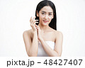 Beautiful asian woman with clean skin, natural make-up,Facial tr 48427407