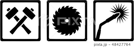 Metal worker welder icons 48427764