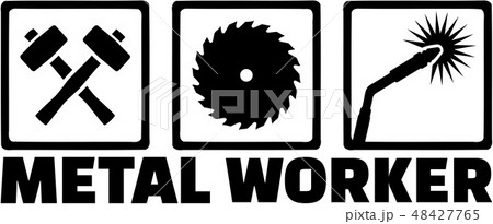 Metal worker icons Metal worker icons 48427765