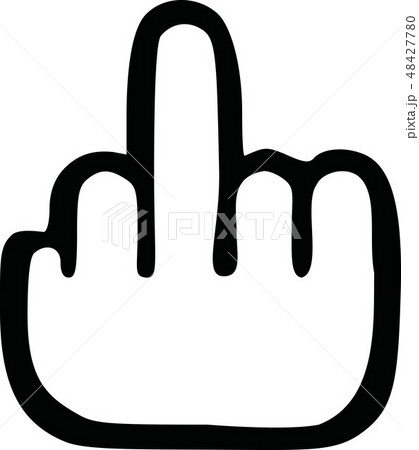 Middle finger icon 48427780