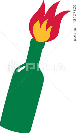 Molotov cocktail with fire Molotov cocktail with fire 48427829