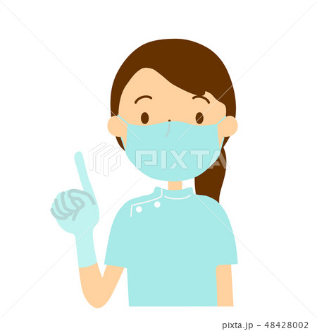 歯科医女性指差し 歯科医女性指差し 48428002