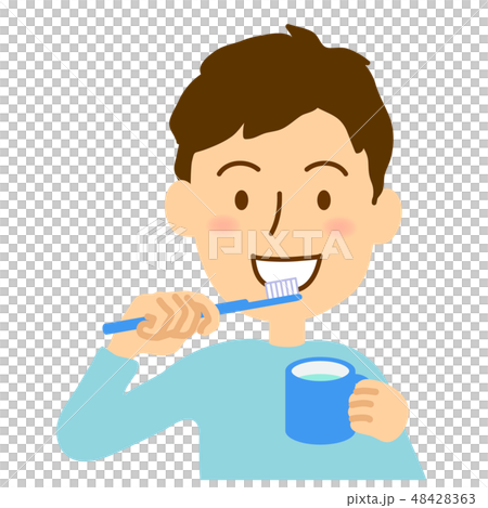 Toothpaste Adult male upper body cup Toothpaste Adult male upper body cup 48428363