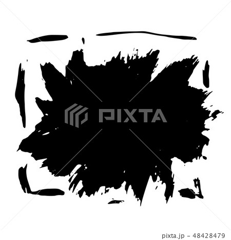 Ink vector dry brush frame. Vector illustration. Grunge hand drawn watercolor texture. Space for Ink vector dry brush frame. Vector illustration. Grunge hand drawn watercolor texture. Space for 48428479