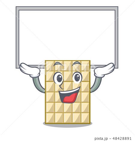 Up board chocolate white in the shape character 48428891