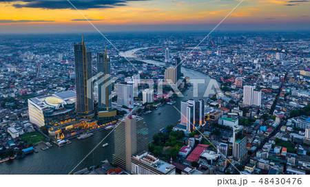 Bangkok City aerial view, Aerial view from above 48430476