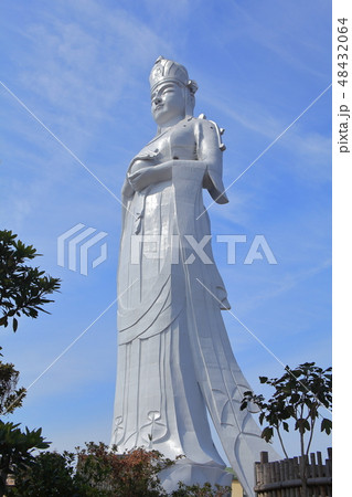 【千葉県】晴天下の東京湾観音 48432064