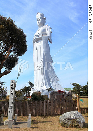 【千葉県】晴天下の東京湾観音 【千葉県】晴天下の東京湾観音 48432067