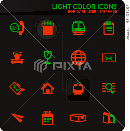 Post service icons set 48433207