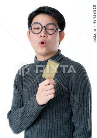 business asian man wear glasses and big smile business asian man wear glasses and big smile 48433819