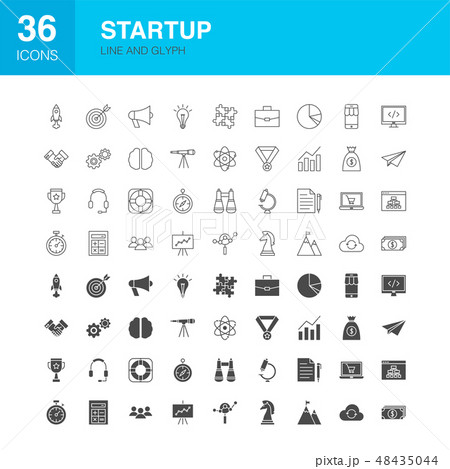 Startup Line Web Glyph Icons Startup Line Web Glyph Icons 48435044