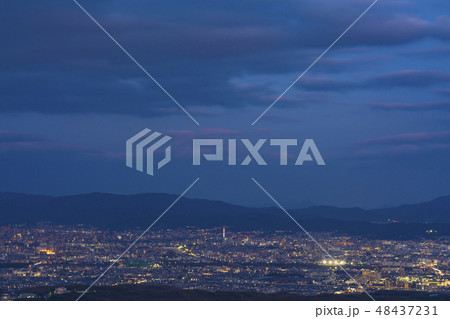 京都 京都市内遠望 夜景 京都 京都市内遠望 夜景 48437231