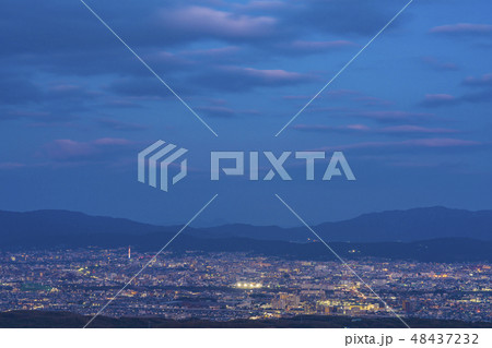 京都　京都市内遠望　　夜景　　 48437232