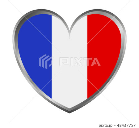 france flag with heart 48437757