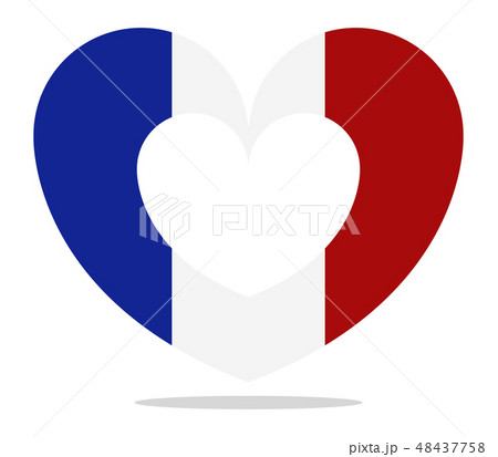 france flag with heart 48437758