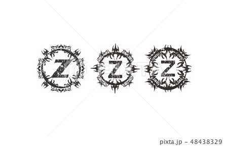 Rough Letter Z Template Set 48438329