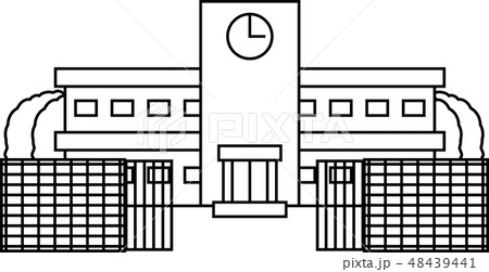 学校 校舎 校門 ゲート イラストのイラスト素材 学校 校舎 校門 ゲート イラストのイラスト素材