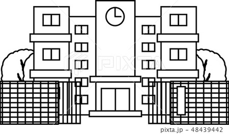学校 校舎 校門 ゲート イラストのイラスト素材 学校 校舎 校門 ゲート イラストのイラスト素材
