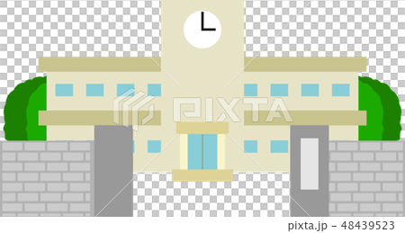 学校　校舎　校門　ゲート　イラスト 48439523