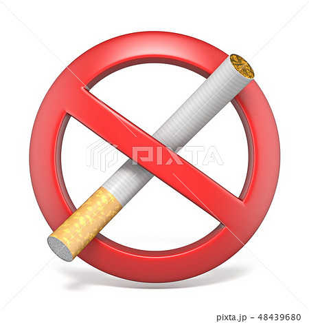 No smoking red sign 3D 48439680